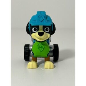 Paw Patrol Dino Rescue Rex Figure with Wheelchair and Helmet Blue Green